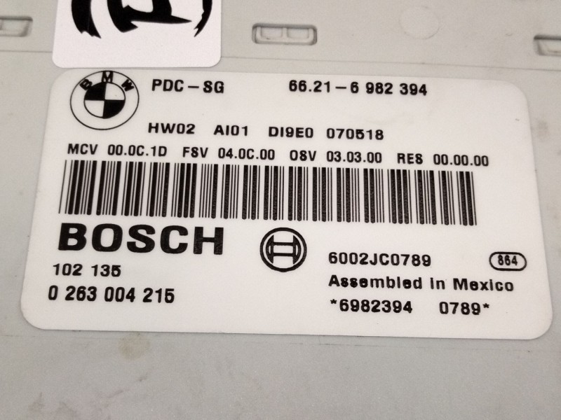 Recambio de centralita aparcamiento para bmw 1 (e81) 120 i referencia OEM IAM 6982394  