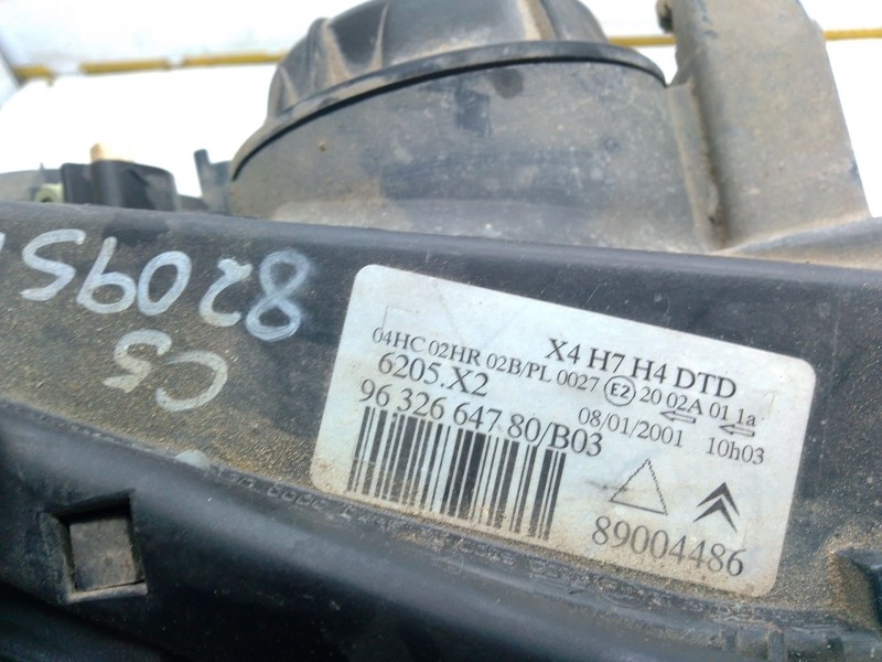 Recambio de faro derecho para citroën c5 i break (de_) 2.0 hdi (derhzb, derhze) referencia OEM IAM 9632664780  