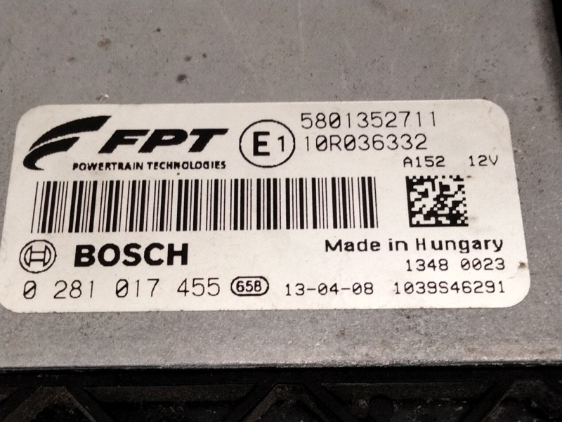 Recambio de centralita motor uce para iveco daily v furgoneta 29s13, 29l13, 35c13, 35s13, 40c13, 40s13 referencia OEM IAM 580135