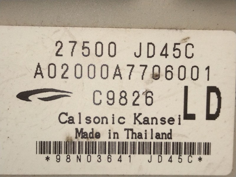 Recambio de mando calefaccion aire acondicionado para nissan qashqai i (j10, nj10) 2.0 dci referencia OEM IAM 27500JD45C  