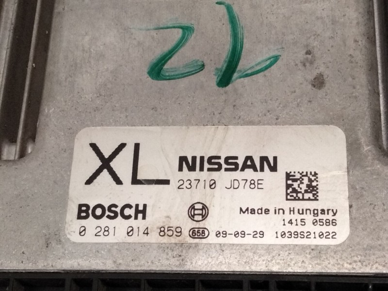 Recambio de centralita motor uce para nissan qashqai i (j10, nj10) 2.0 dci referencia OEM IAM 23710JD78E 0281014859 1039S21022