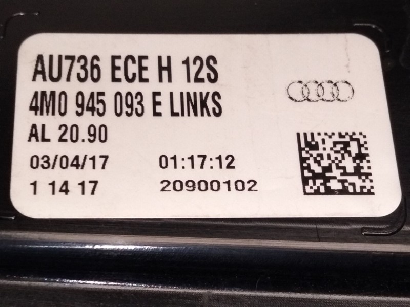Recambio de piloto trasero izquierdo para audi q7 (4m) 3.0 tdi quattro referencia OEM IAM 4M0945093E  