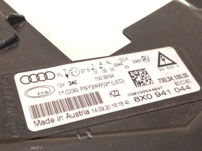 Recambio de faro xenon derecho para audi a1 (8x) referencia OEM IAM 8X0941044  