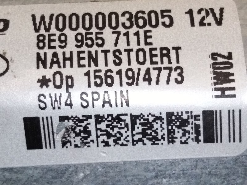 Recambio de motor limpia trasero para audi a3 sportback (8pa) 1.6 tdi referencia OEM IAM 8E9955711E  