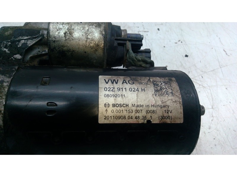 Recambio de motor arranque para audi a3 sportback (8pa) 1.6 tdi referencia OEM IAM 02Z911024H  