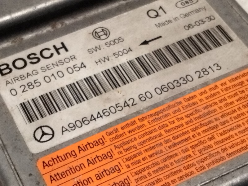 Recambio de centralita airbag para mercedes-benz sprinter 5-t furgoneta (b906) 515 cdi (906.653, 906.655, 906.657) referencia OE