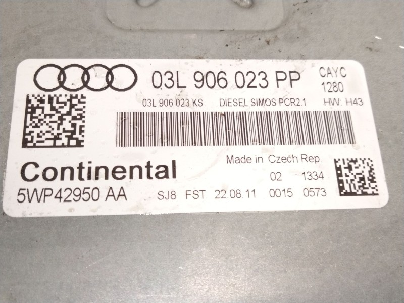 Recambio de centralita motor uce para audi a3 sportback (8pa) 1.6 tdi referencia OEM IAM 03L906023PP 5WP42950AA 03L906023KS