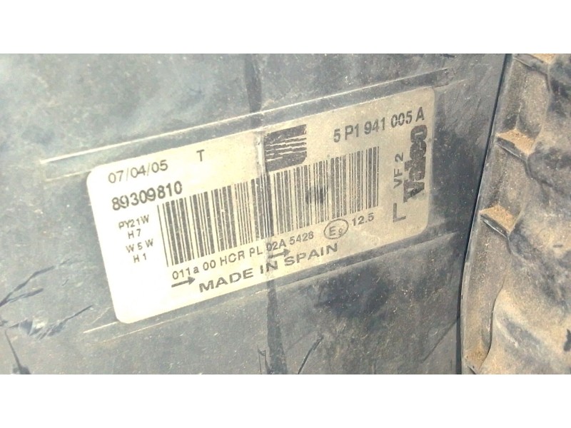 Recambio de faro izquierdo para seat altea (5p1) 2.0 tdi 16v referencia OEM IAM 5P1941005A  