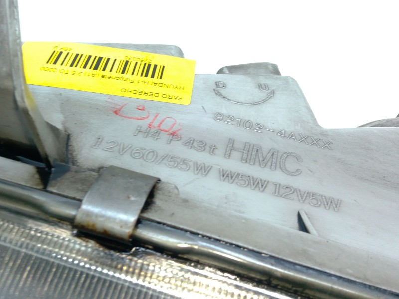 Recambio de faro derecho para hyundai h-1 furgoneta (a1) 2.5 td referencia OEM IAM   