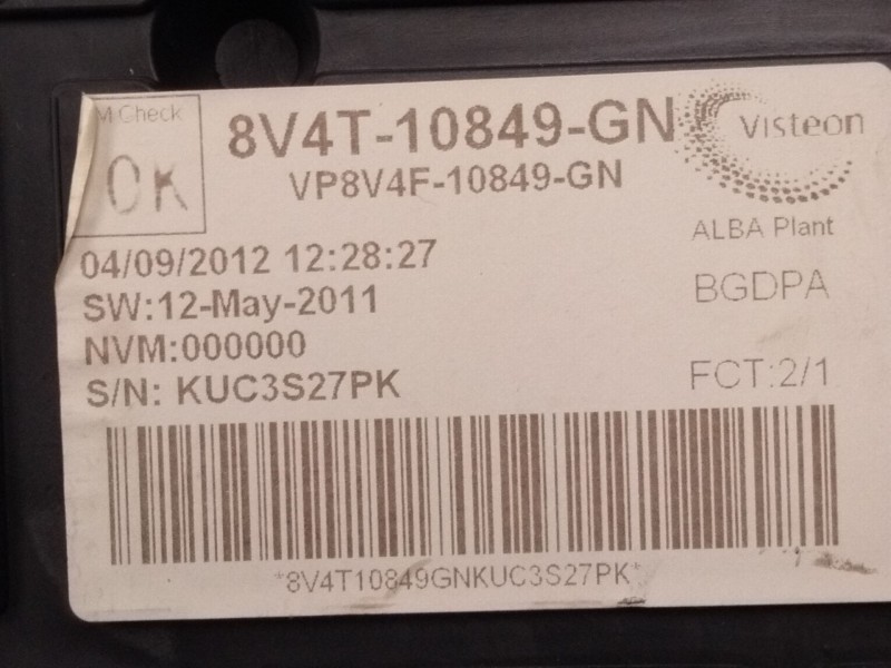 Recambio de cuadro instrumentos para ford kuga i 2.0 tdci referencia OEM IAM 8V4T10849GN  