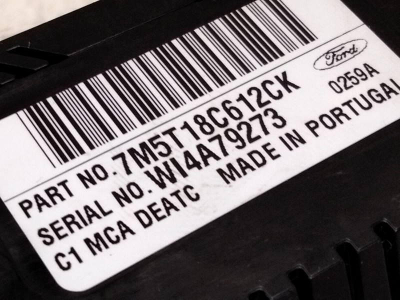 Recambio de mando calefaccion aire acondicionado para ford kuga i 2.0 tdci referencia OEM IAM 7M5T18C612CK  