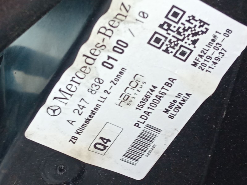 Recambio de calefaccion entera normal para mercedes-benz clase a (w177) a 180 d (177.003) referencia OEM IAM A2478300100  