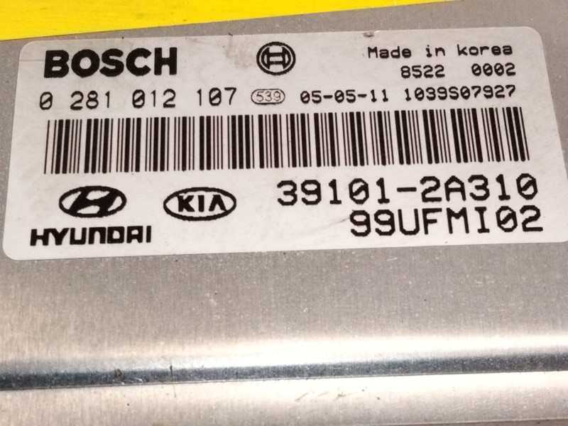 Recambio de centralita motor uce para hyundai matrix (fc) 1.5 crdi referencia OEM IAM 391012A310 0281012107 1039S07927