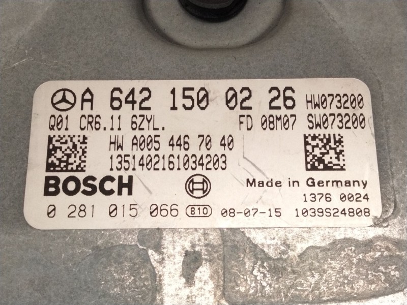 Recambio de centralita motor uce para mercedes-benz clase c t-model (s204) c 320 cdi (204.222) referencia OEM IAM A6421500226 02