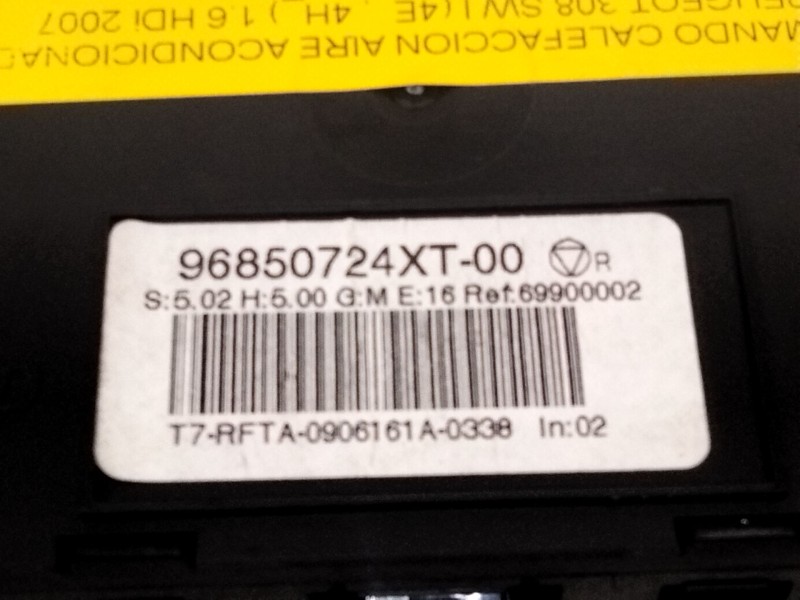 Recambio de mando calefaccion aire acondicionado para peugeot 308 sw i (4e_, 4h_) 1.6 hdi referencia OEM IAM 96805724XT  