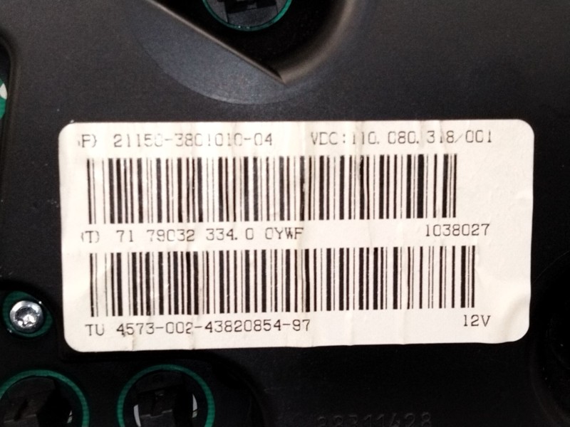 Recambio de cuadro instrumentos para lada niva todo terreno, cerrada (2121, 2131) 1700 i 4x4 (21213, 21214) referencia OEM IAM 3