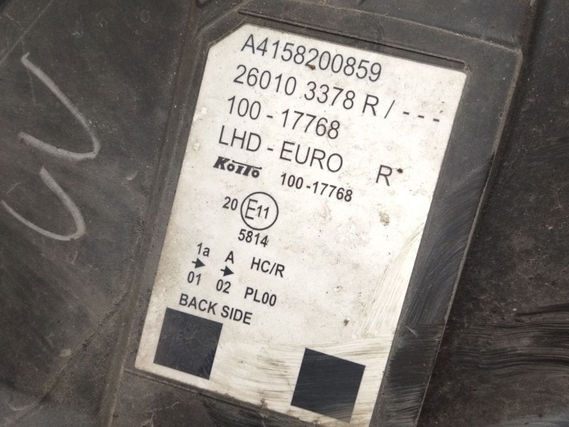 Recambio de faro derecho para mercedes-benz citan (w415) furgon referencia OEM IAM A4158200859  