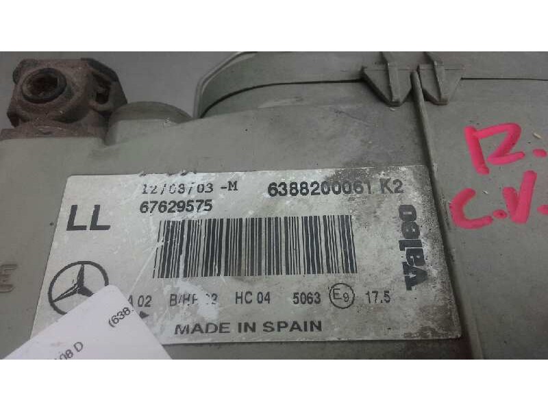Recambio de faro izquierdo para mercedes-benz vito (w638) caja cerrada 108 d  (638.064) referencia OEM IAM 6388200061  