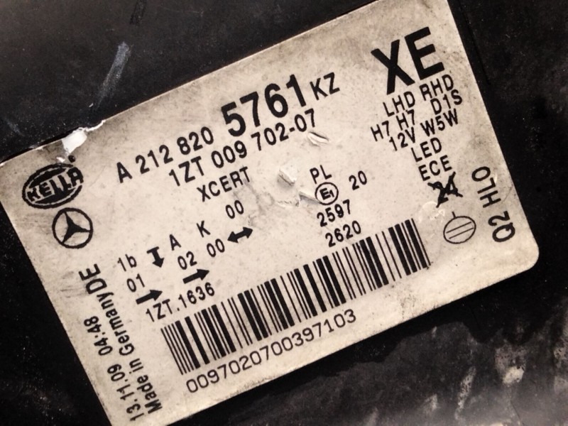 Recambio de faro izquierdo para mercedes-benz clase e t-model (s212) e 350 cdi (212.225) referencia OEM IAM A2128204061 1ZT00970