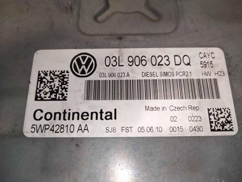 Recambio de centralita motor uce para volkswagen golf vi (5k1) 1.6 tdi referencia OEM IAM 03L903023DQ  