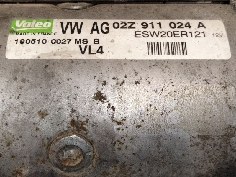 Recambio de motor arranque para volkswagen golf vi (5k1) 1.6 tdi referencia OEM IAM 02Z911024A  