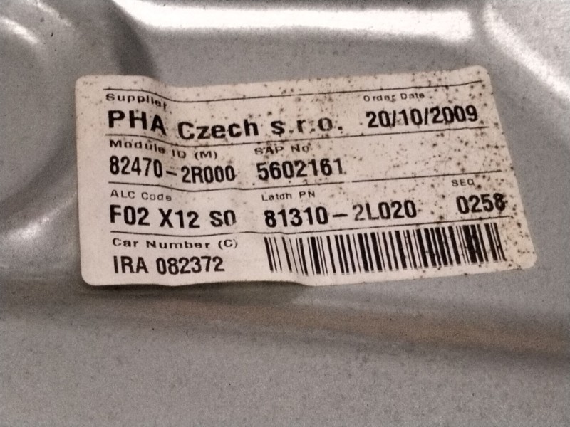 Recambio de elevalunas delantero izquierdo para hyundai i30 (fd) 2.0 crdi referencia OEM IAM 824712R000  