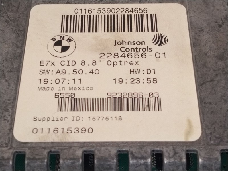 Recambio de pantalla multifuncion para bmw x6 (e71, e72) xdrive 40 d referencia OEM IAM 2284656  