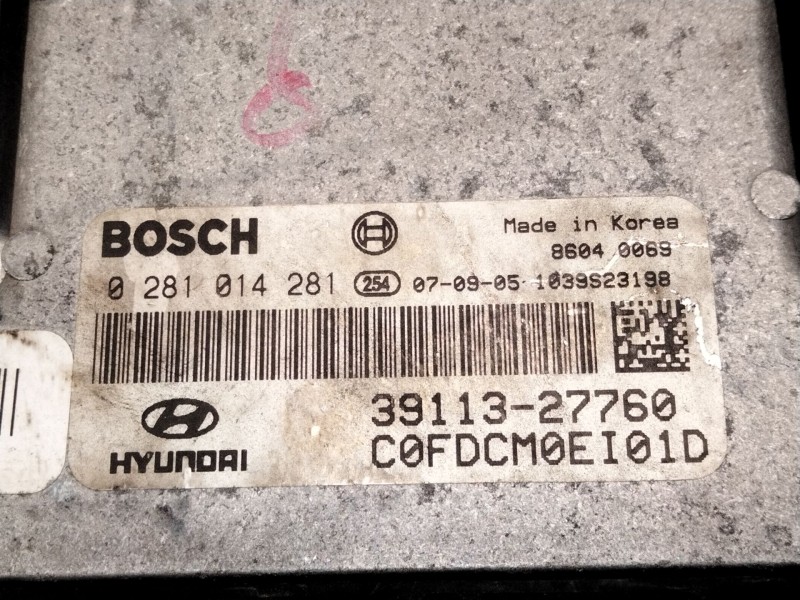 Recambio de centralita motor uce para hyundai i30 (fd) 2.0 crdi referencia OEM IAM 3911327760 0281014281 1039S23198