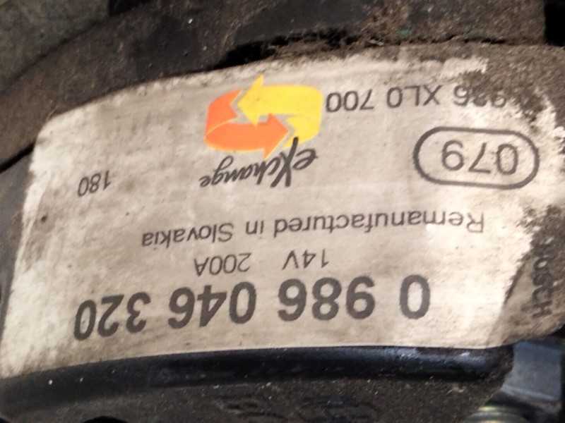 Recambio de alternador para mercedes-benz vito mixto 06.2003  111 cdi compacto (639.601) referencia OEM IAM 0986046320  