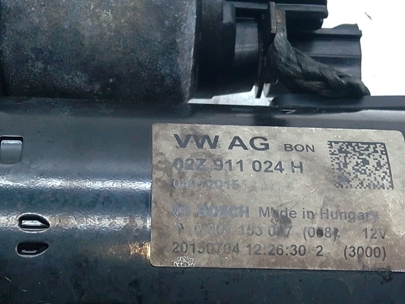 Recambio de motor arranque para skoda rapid (nh3, nk3, nk6) 1.6 tdi referencia OEM IAM 02Z911024H  