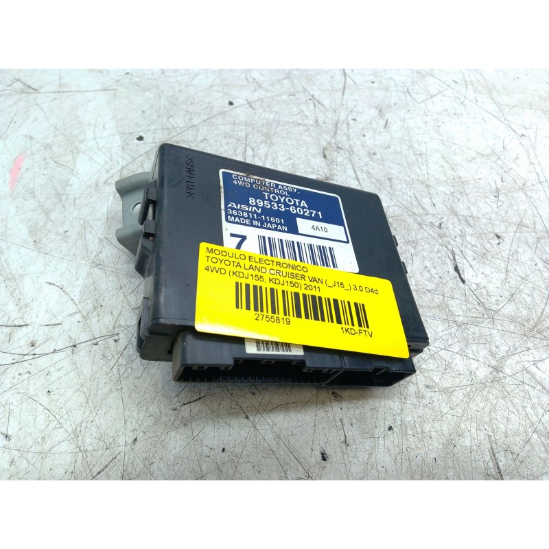 Recambio de modulo electronico para toyota land cruiser van (_j15_) 3.0 d4d 4wd (kdj155, kdj150) referencia OEM IAM 8953360271  