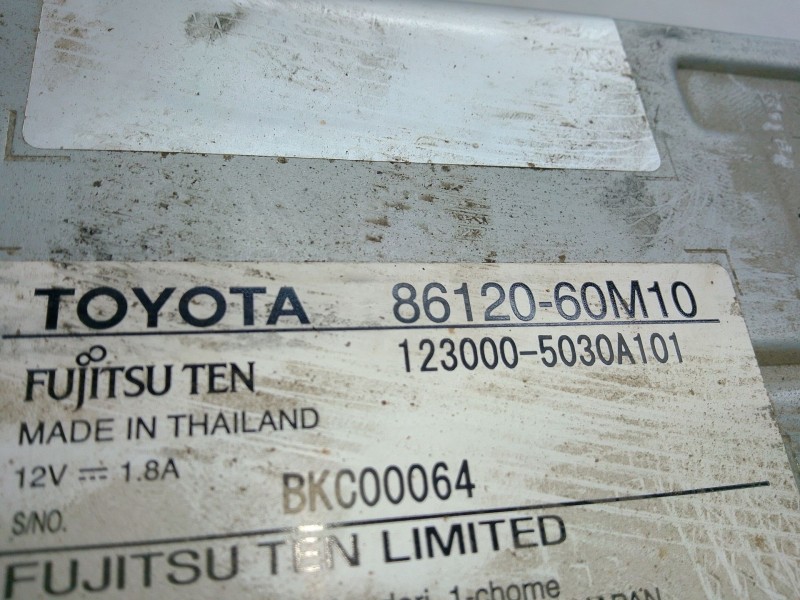 Recambio de sistema audio / radio cd para toyota land cruiser van (_j15_) 3.0 d4d 4wd (kdj155, kdj150) referencia OEM IAM 861206