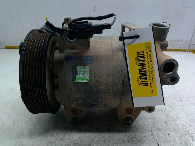 Recambio de compresor aire acondicionado para nissan navara np300 (d40) 2.5 dci 4wd referencia OEM IAM 92600EB01A  