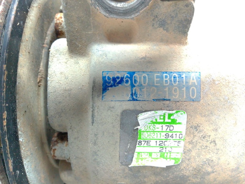 Recambio de compresor aire acondicionado para nissan navara np300 (d40) 2.5 dci 4wd referencia OEM IAM 92600EB01A  