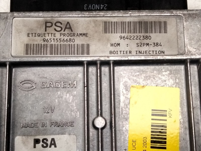 Recambio de centralita motor uce para citroën c2 (jm_) 1.4 referencia OEM IAM 9651556680 9642222380 S2PM384