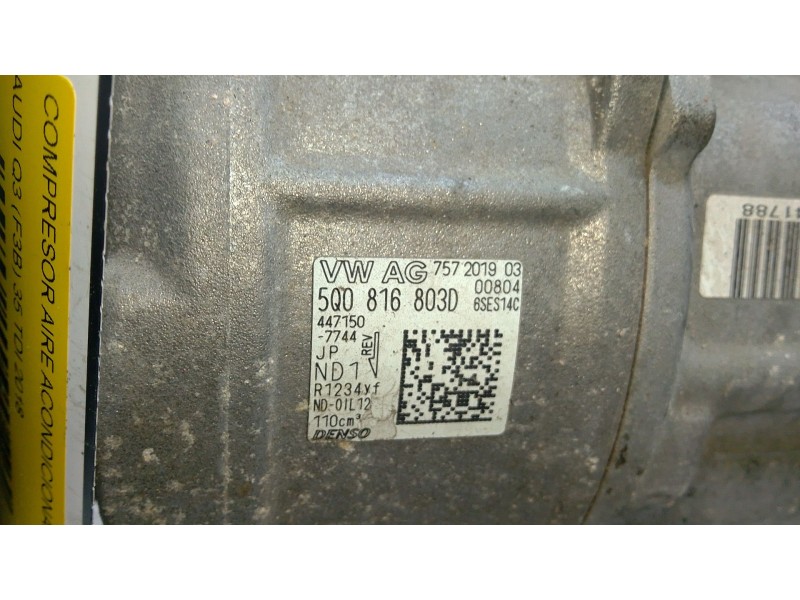 Recambio de compresor aire acondicionado para audi q3 (f3b) 35 tdi referencia OEM IAM   