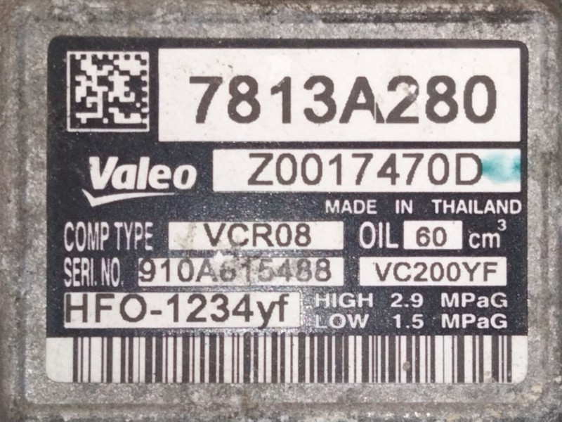 Recambio de compresor aire acondicionado para mitsubishi mirage / space star vi hatchback (a0_a) 1.0 (a05a) referencia OEM IAM 7