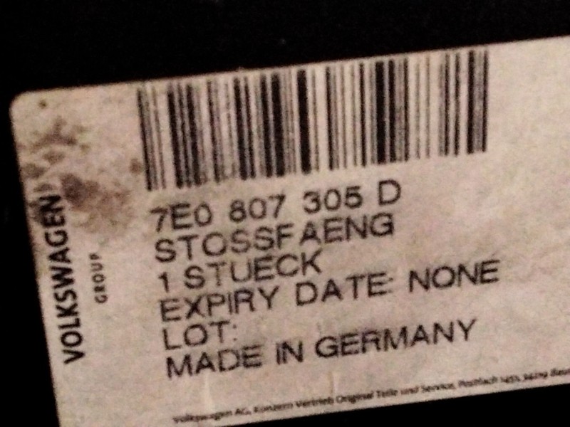 Recambio de refuerzo paragolpes trasero para volkswagen california t5 camper (7ec, 7ef, 7eg, 7hf, 7hc) 2.5 tdi 4motion referenci