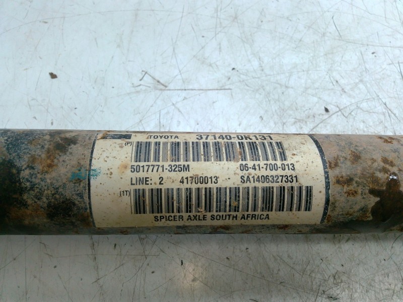 Recambio de cardan trasero para toyota hilux vii pick-up (_n1_, _n2_, _n3_) 3.0 d-4d 4wd (kun26) referencia OEM IAM 371400K131  