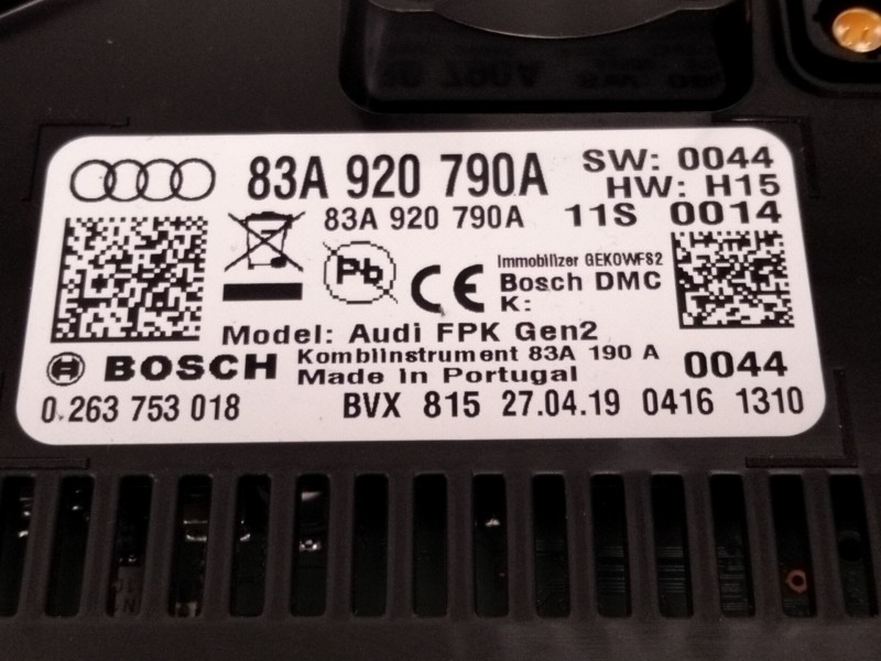 Recambio de cuadro instrumentos para audi q3 (f3b) 35 tdi referencia OEM IAM 83A920790A  