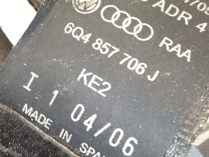 Recambio de cinturon seguridad delantero derecho para volkswagen polo iv (9n_, 9a_) 1.4 16v referencia OEM IAM 6Q4857706J  