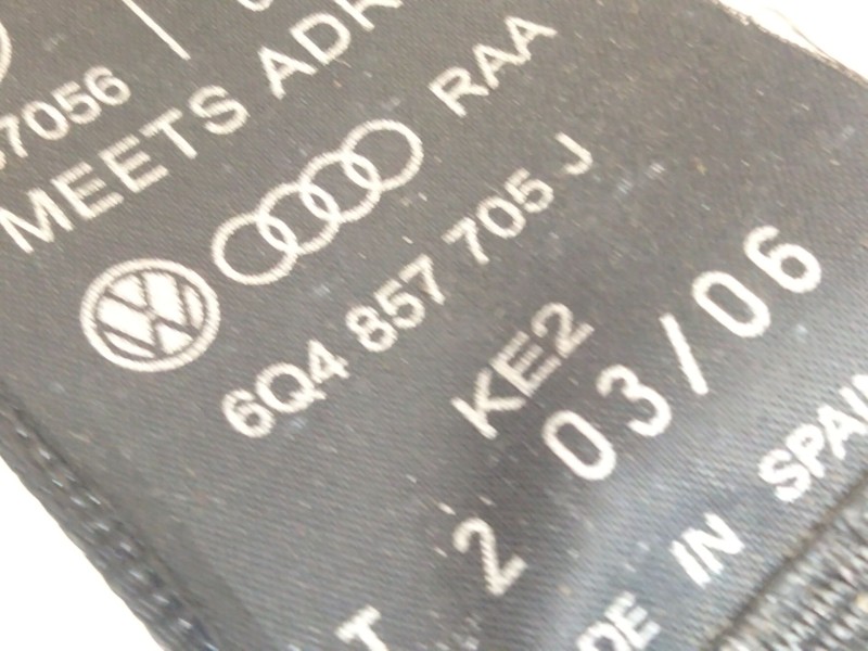 Recambio de cinturon seguridad delantero izquierdo para volkswagen polo iv (9n_, 9a_) 1.4 16v referencia OEM IAM 6Q4857705J  