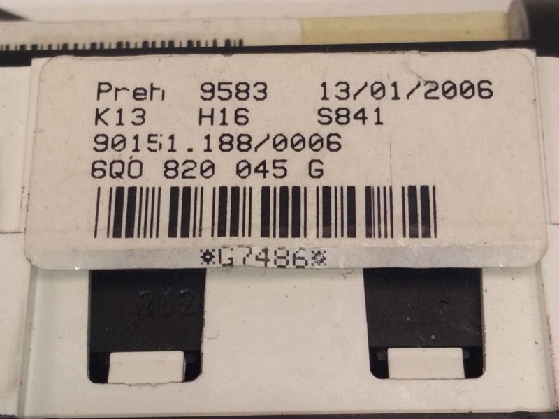 Recambio de mando calefaccion aire acondicionado para volkswagen polo iv (9n_, 9a_) 1.4 16v referencia OEM IAM 6Q0820045G  