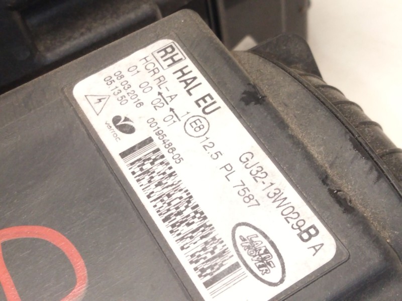 Recambio de faro derecho para land rover range rover evoque (l538) 2.0 d referencia OEM IAM GJ3213W029BA  