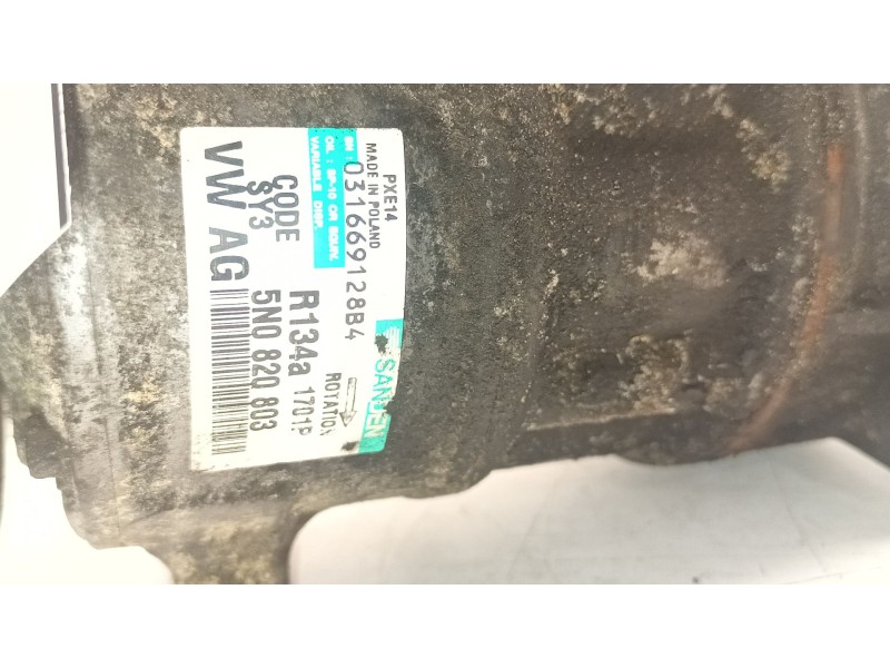 Recambio de compresor aire acondicionado para volkswagen passat b6 (3c2) 2.0 tdi 16v referencia OEM IAM 5N0820803  