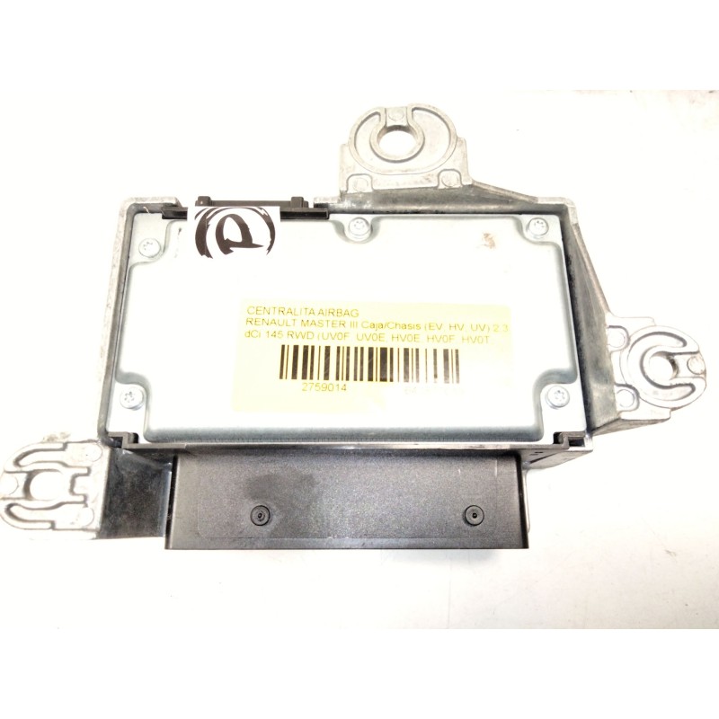Recambio de centralita airbag para renault master iii caja/chasis (ev, hv, uv) 2.3 dci 145 rwd (uv0f, uv0e, hv0e, hv0f, hv0t, hv