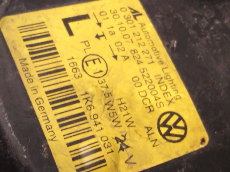 Recambio de faro xenon izquierdo para volkswagen golf v (1k1) 2.0 tdi referencia OEM IAM 1K6941031 0301212271 