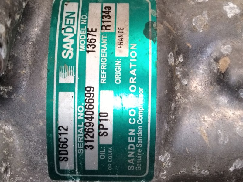 Recambio de compresor aire acondicionado para peugeot 207/207+ (wa_, wc_) 1.6 hdi referencia OEM IAM SD6C12  