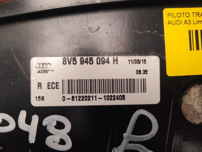 Recambio de piloto trasero derecho porton para audi a3 limousine (8vs, 8vm) 1.4 tfsi referencia OEM IAM   