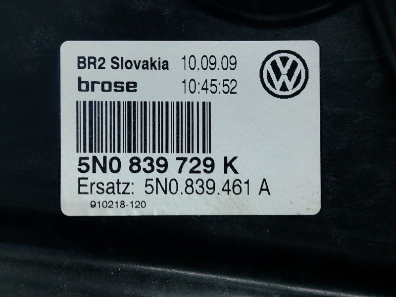 Recambio de elevalunas trasero izquierdo para volkswagen tiguan (5n_) 2.0 tdi 4motion referencia OEM IAM 5N0839729K  